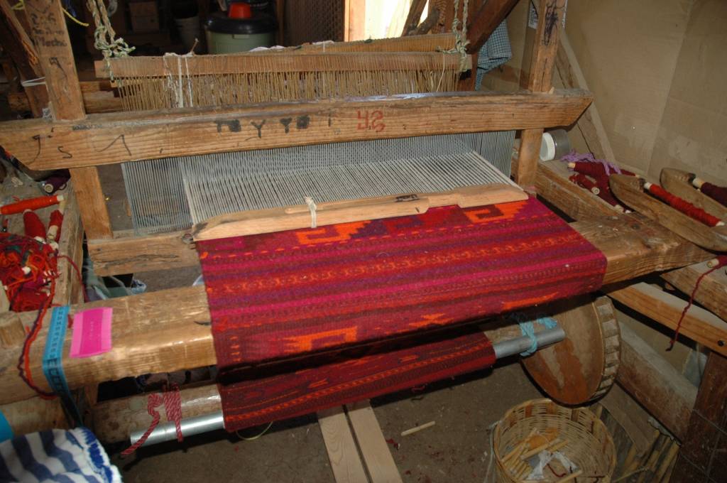 Rug Hand Woven and Dyed with Natural Cochineal