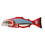 27" Yellow Cedar Salmon Plaque