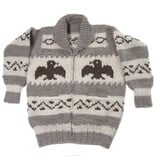 Cowichan Sweater Raven Design  M/L