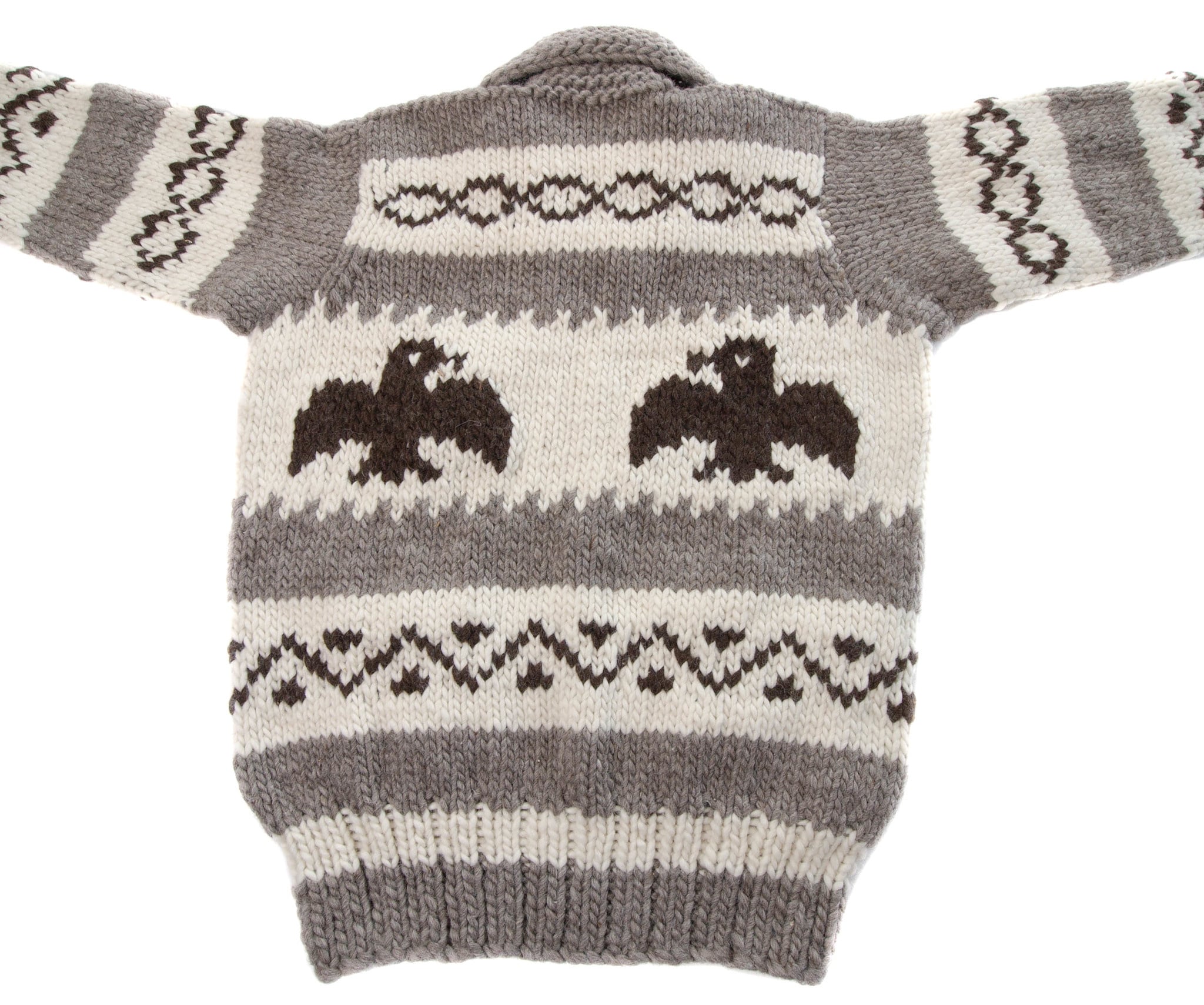 Cowichan Sweater Raven Design  M/L