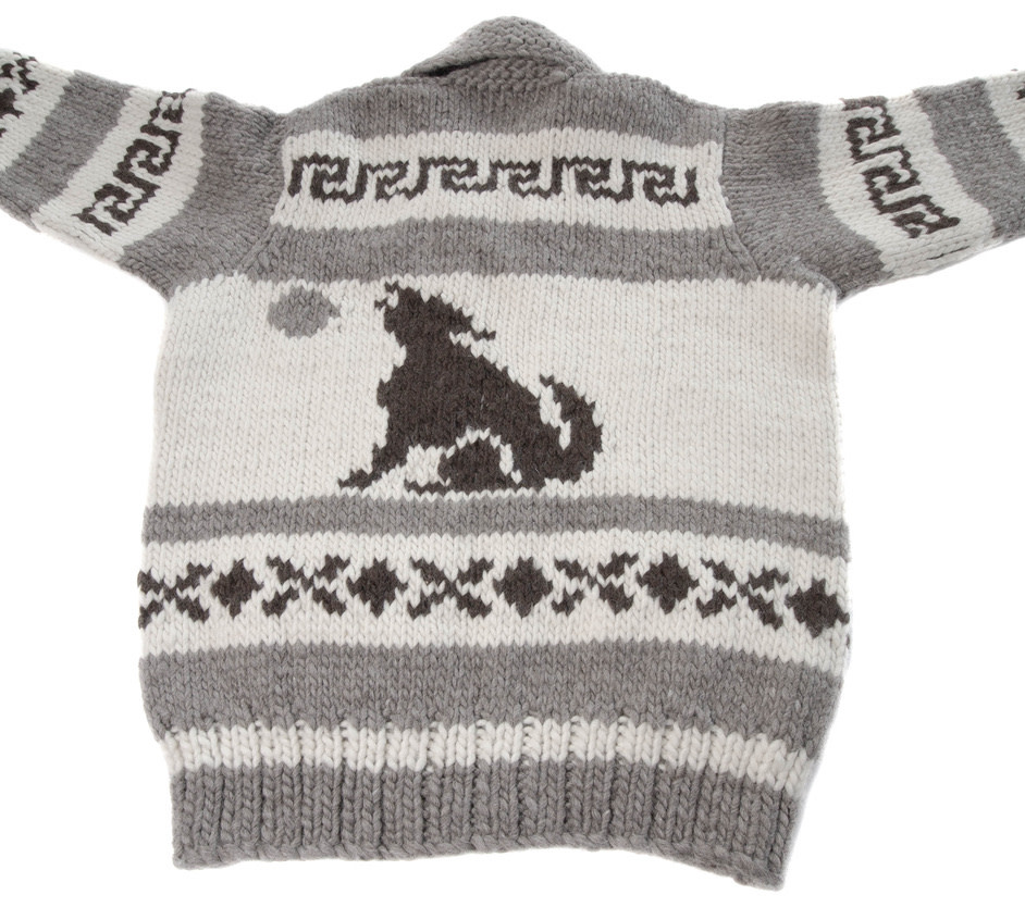 Large Cowichan Wolf Sweater