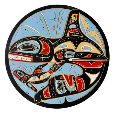 Orca Mother and Child Panel