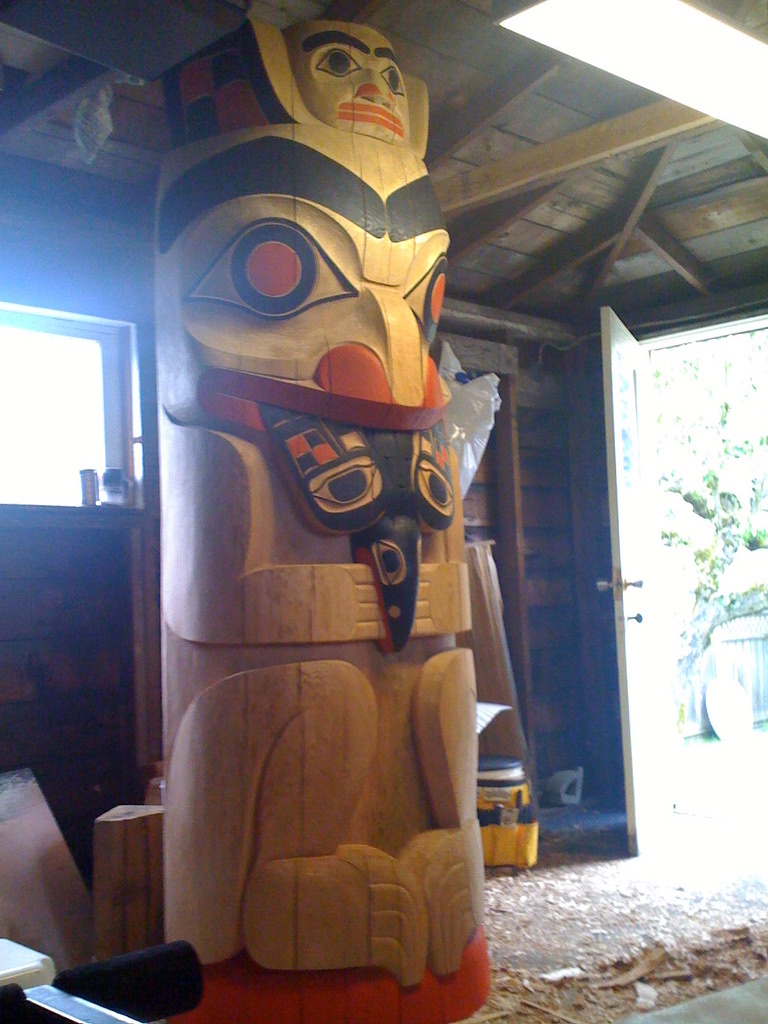 Custom Haida Totem Poles by Corey Bulpitt