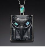 Haida Argillite Raven Pendant