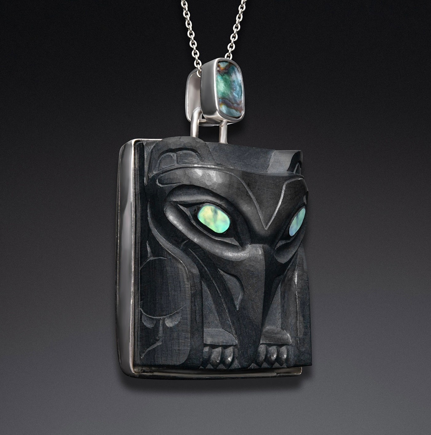 Argillite Raven Pendant