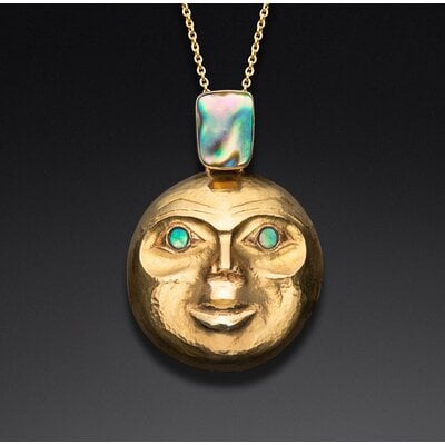 22 kt Haida Child of the Moon Pendant