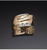 Haida Eagle Ring with Diamonds