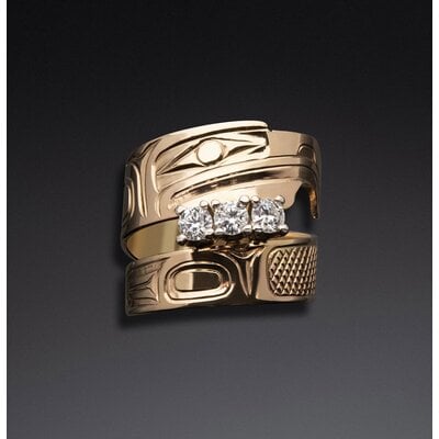 Bill Bedard Haida Ring with Diamonds