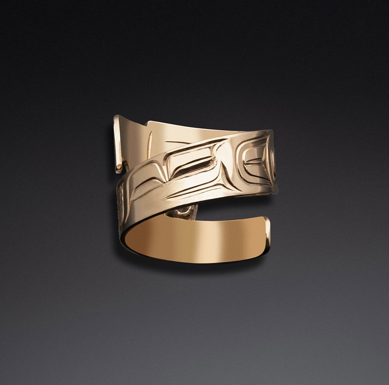 Haida Eagle Ring with Diamonds