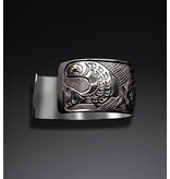 1" Salmon Bracelet with Gold Accents