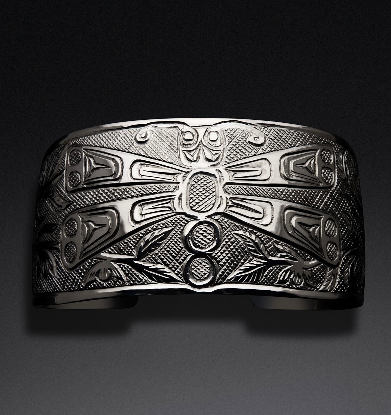 1 1/4" Silver Dragonfly Bracelet