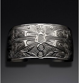 1 1/4" Silver Dragonfly Bracelet