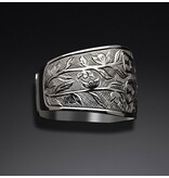 1 1/4" Silver Dragonfly Bracelet