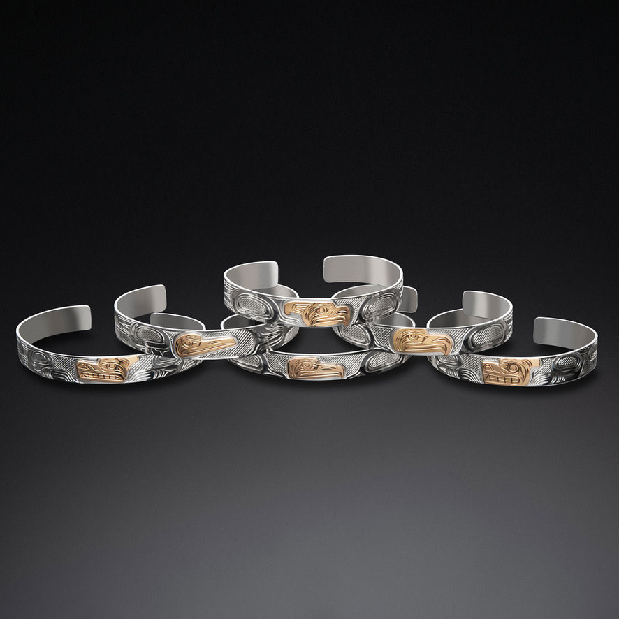 3/8” Silver Gold Bracelets by Liam Baker