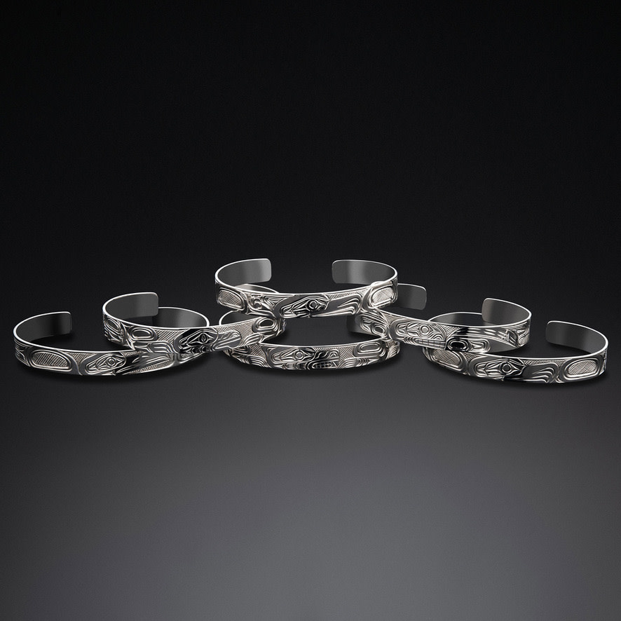 3/8" Silver Bracelets by Liam  Baker