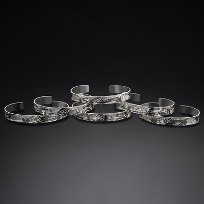 Custom 3/8" Silver Bracelets by Liam  Baker