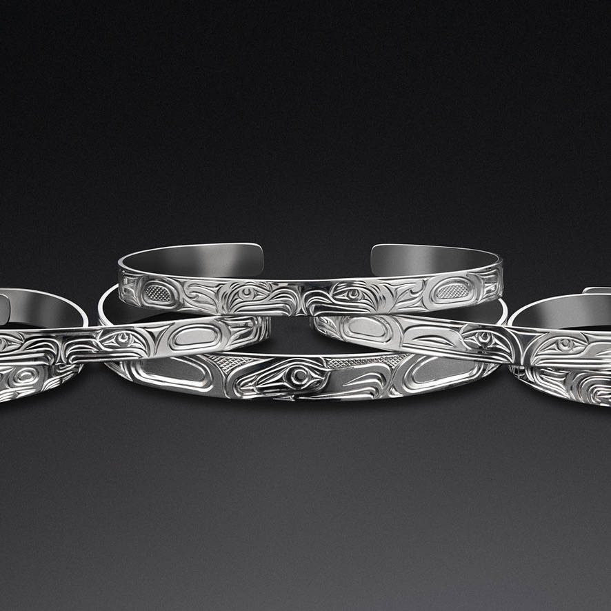 Custom 1/4" Silver Bracelets by Liam Baker