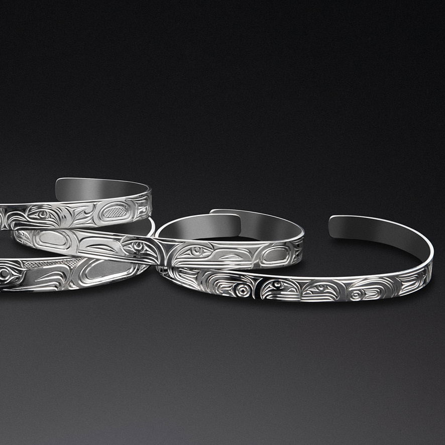 Custom 1/4" Silver Bracelets by Liam Baker