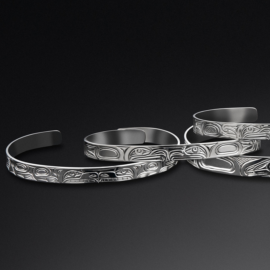 1/4" Silver Bracelets by Liam Baker