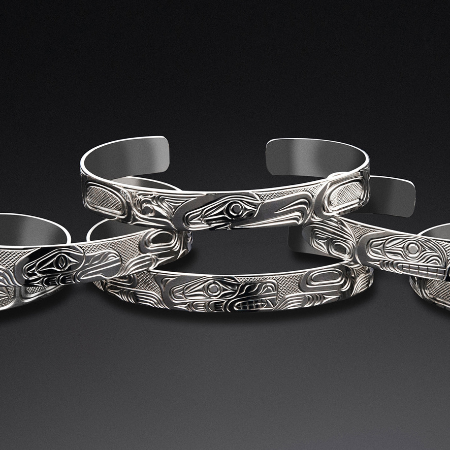 3/8" Silver Bracelets by Liam  Baker