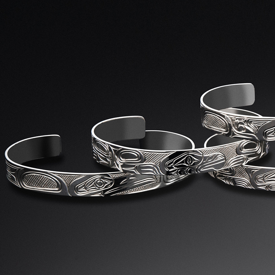 3/8" Silver Bracelets by Liam  Baker