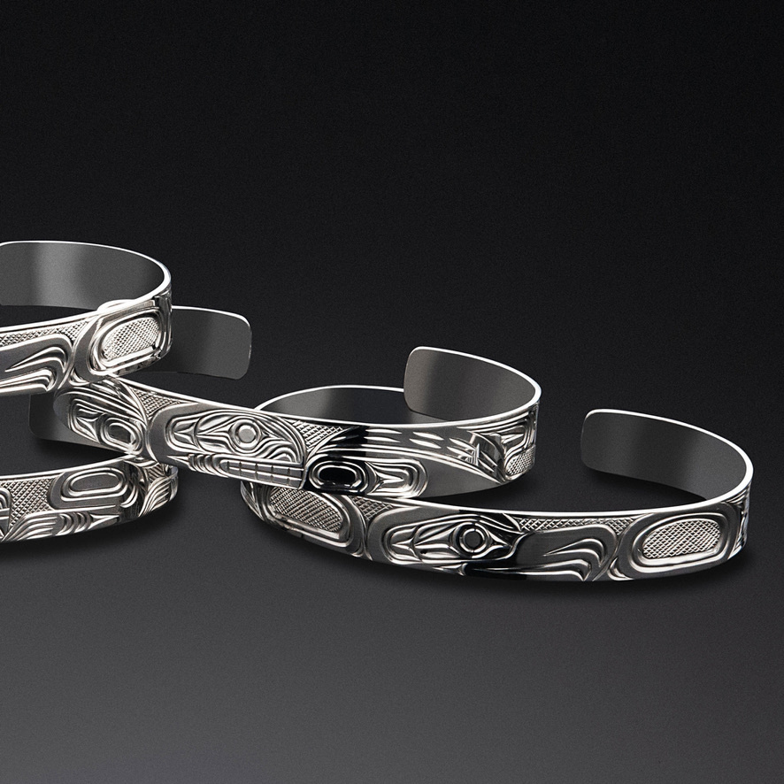3/8" Silver Bracelets by Liam  Baker