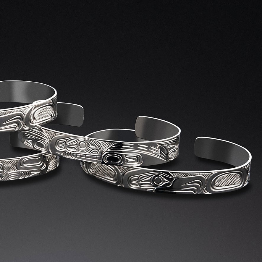 Custom 3/8" Silver Bracelets by Liam  Baker