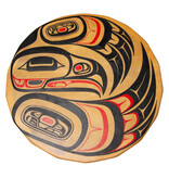Painted Haida Drum raven Design