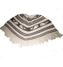 Cowichan Poncho Killer Whale design XL / XXL