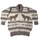 Cowichan Sweater Wolf Design L