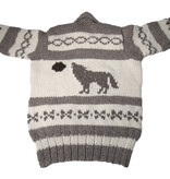 Cowichan Sweater Wolf Design L