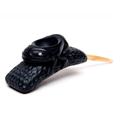 CUSTOM ORDER  Lionel Samuels Haida Argillite Frog Pipe