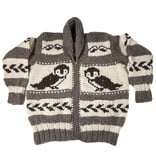 Cowichan Sweater Owl Design XXL