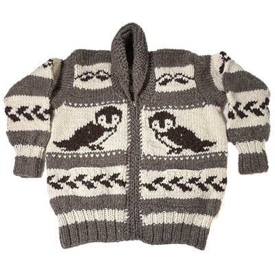 Cowichan Sweater Owl Design XXL