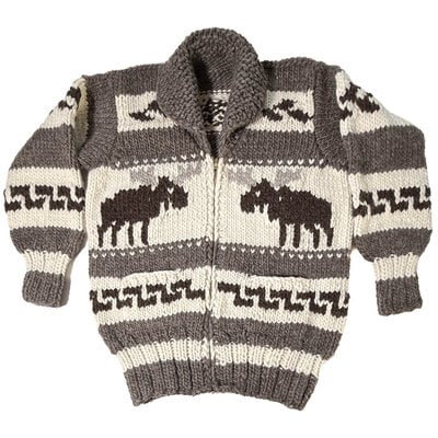 Cowichan Sweater Moose Design M / L