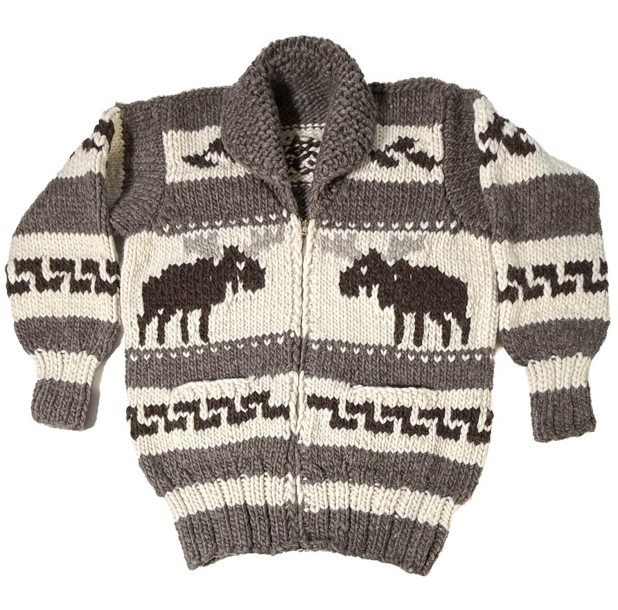 Cowichan Sweater Moose Design M / L
