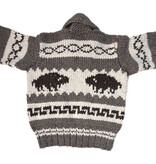 Cowichan Sweater size Med. Buffalo design