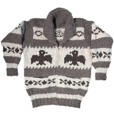Lg. Raven Cowichan Sweater