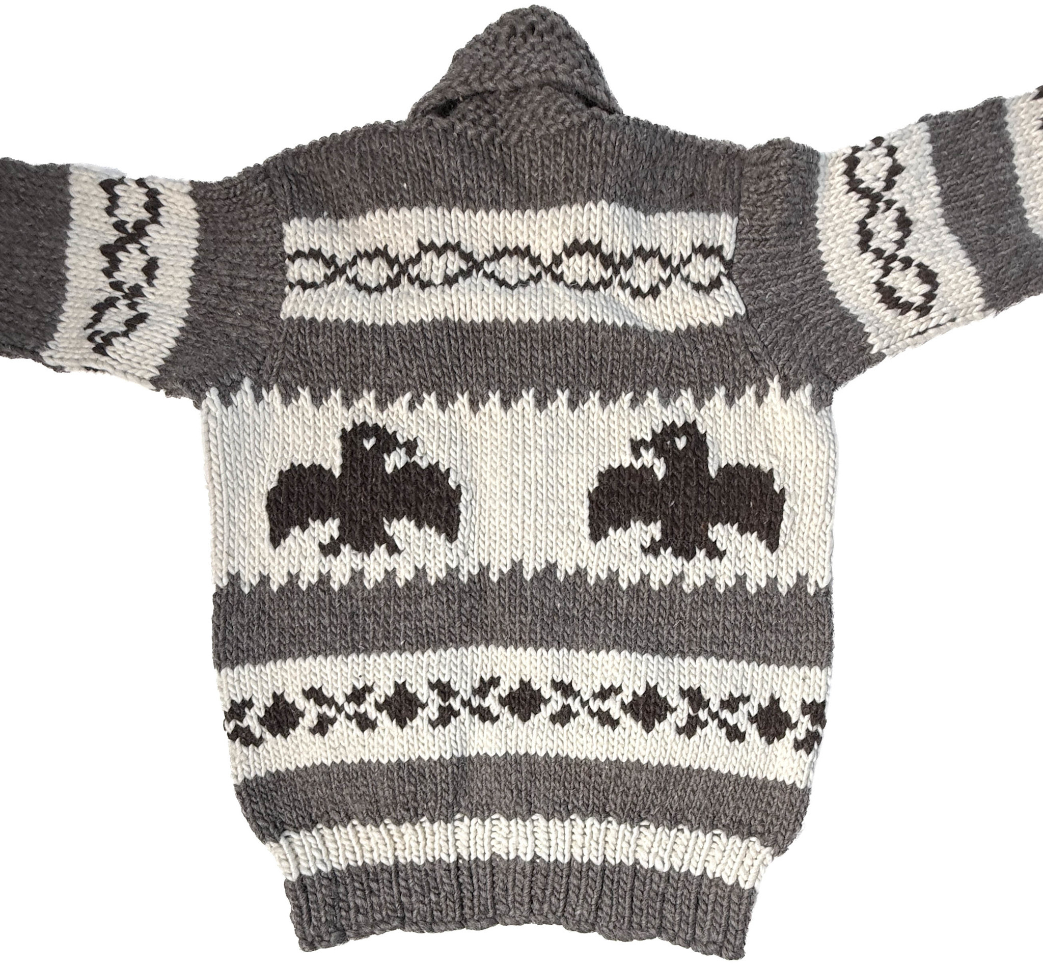 Lg. Raven Cowichan Sweater