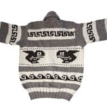 Cowichan Sweater Orca Design Size Large