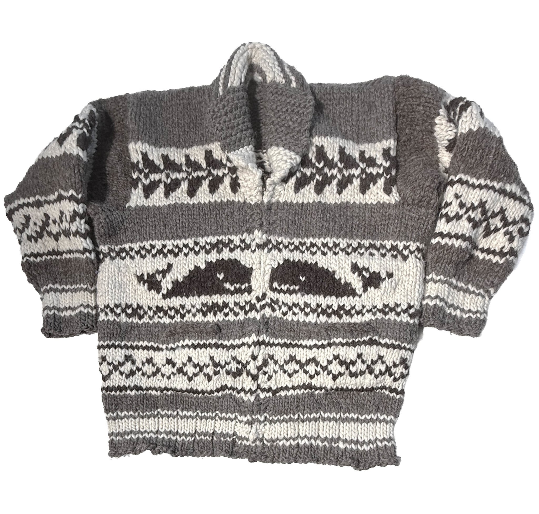 Cowichan Sweater M/L Killer Whale Design