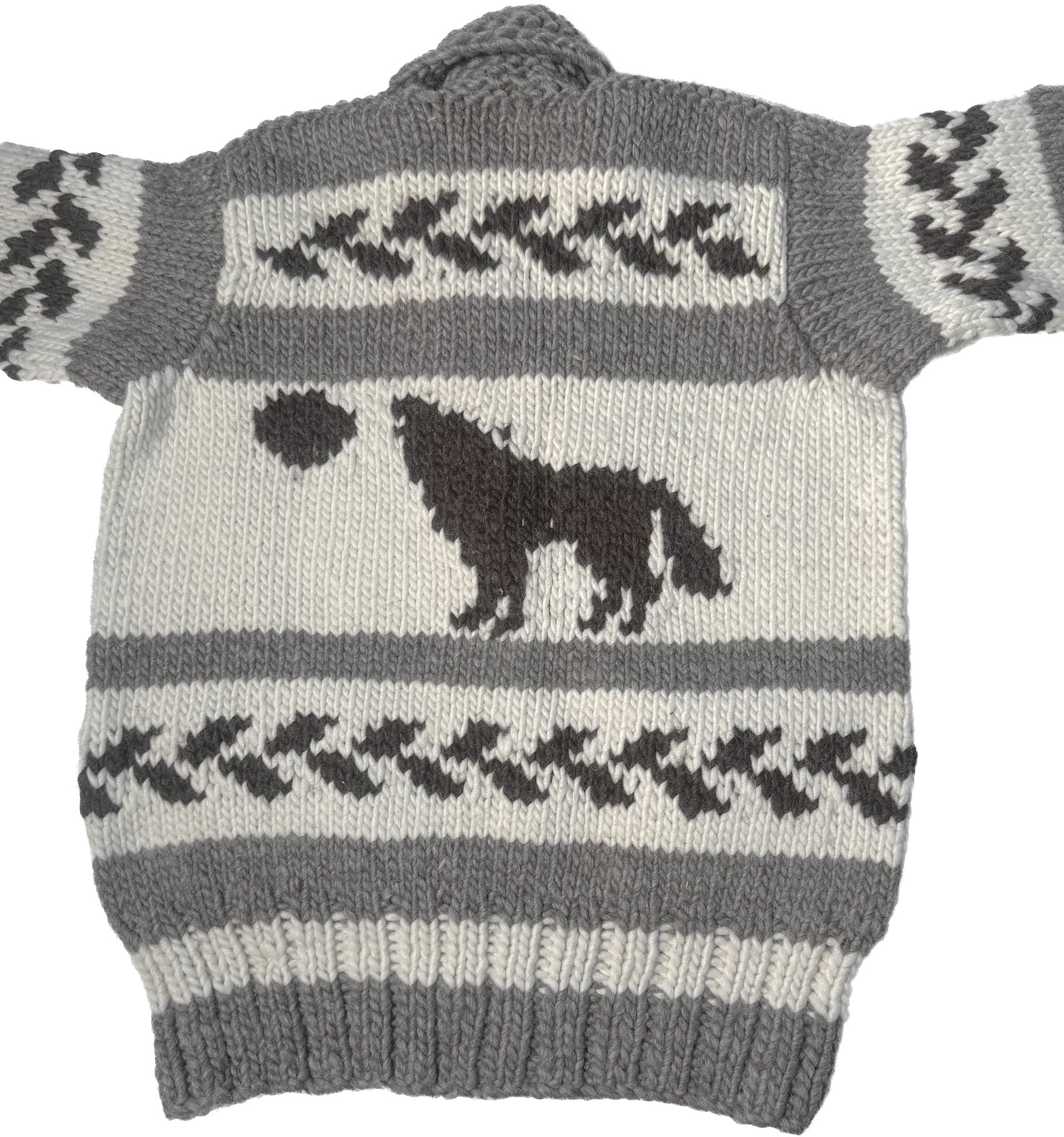 Cowichan Sweater M/L Wolf Design