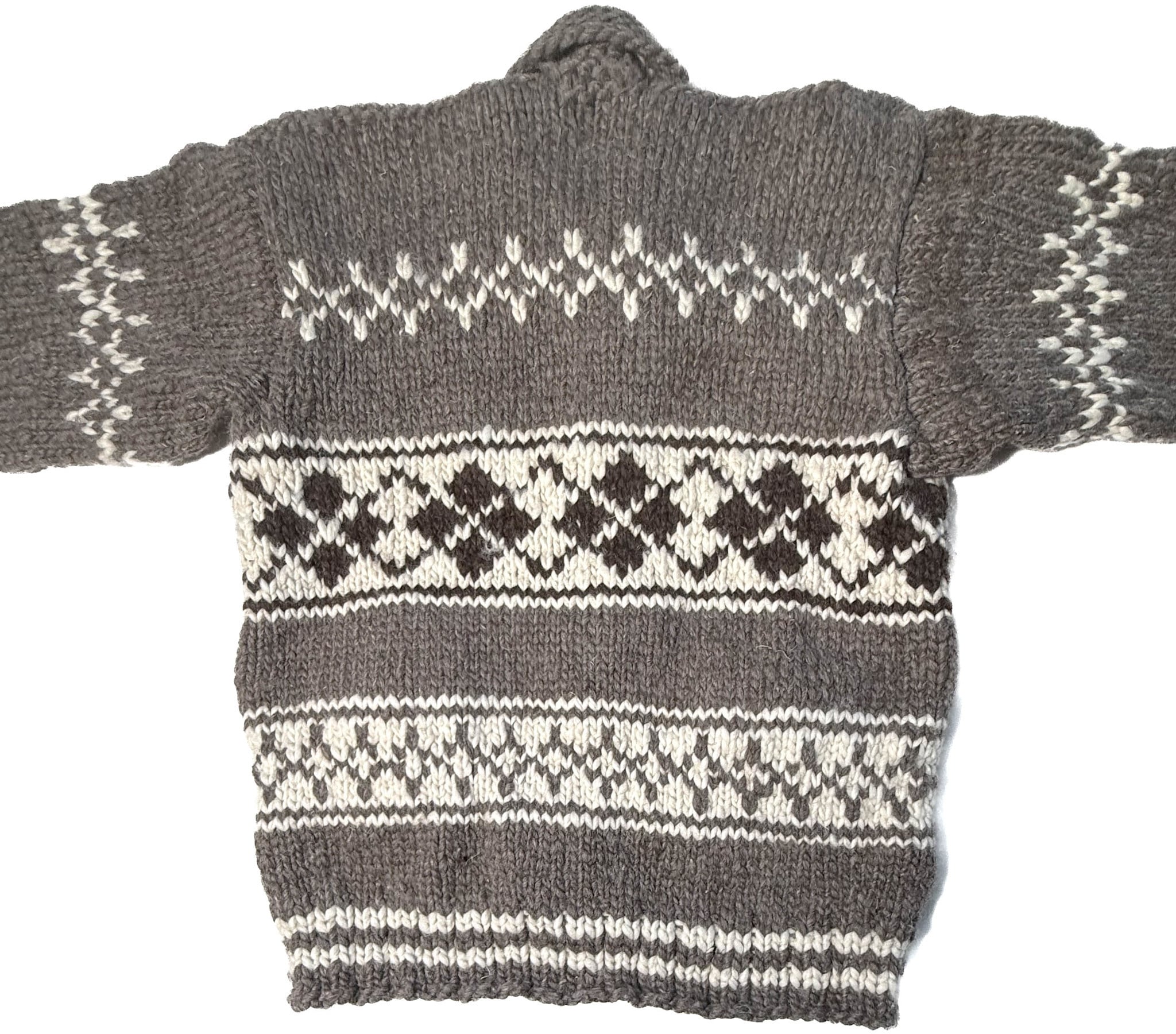 Large Geometric Cowichan Sweater