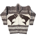 Cowichan Sweater XL Salmon Design