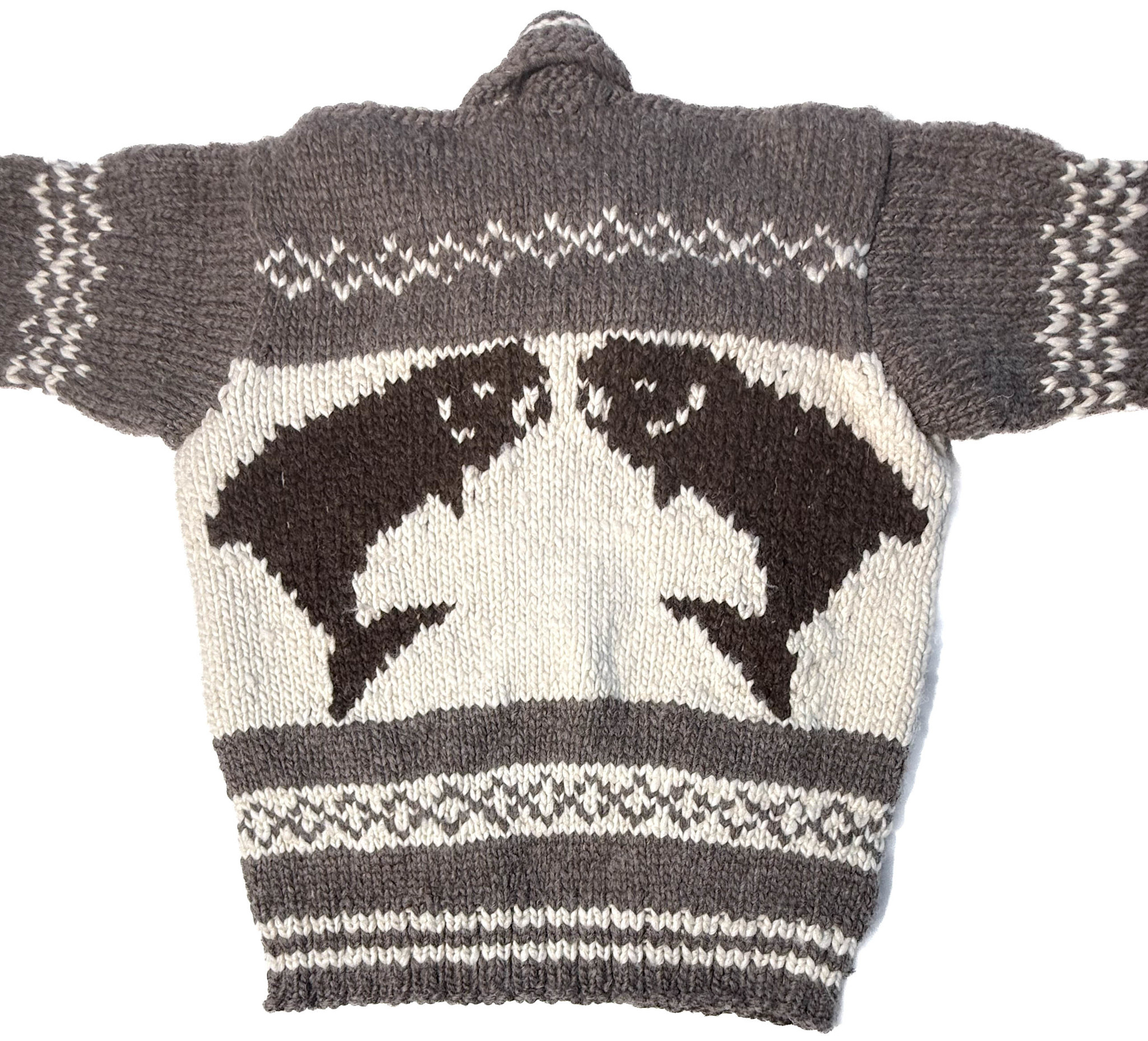 Cowichan Sweater XL Salmon Design