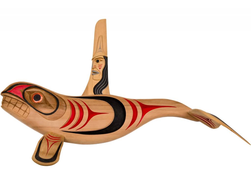 CUSTOM ORDER  Native American Art Killer Whale Carving