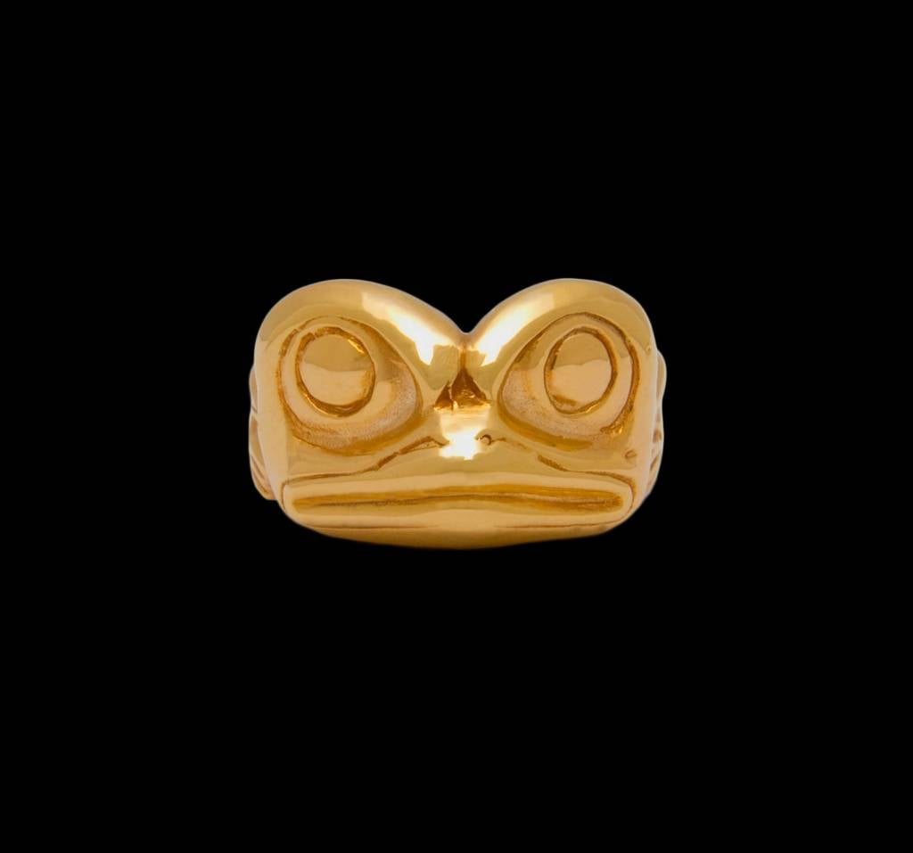 Casted 14 Kt Gold Frog Ring by Richie Baker s6
