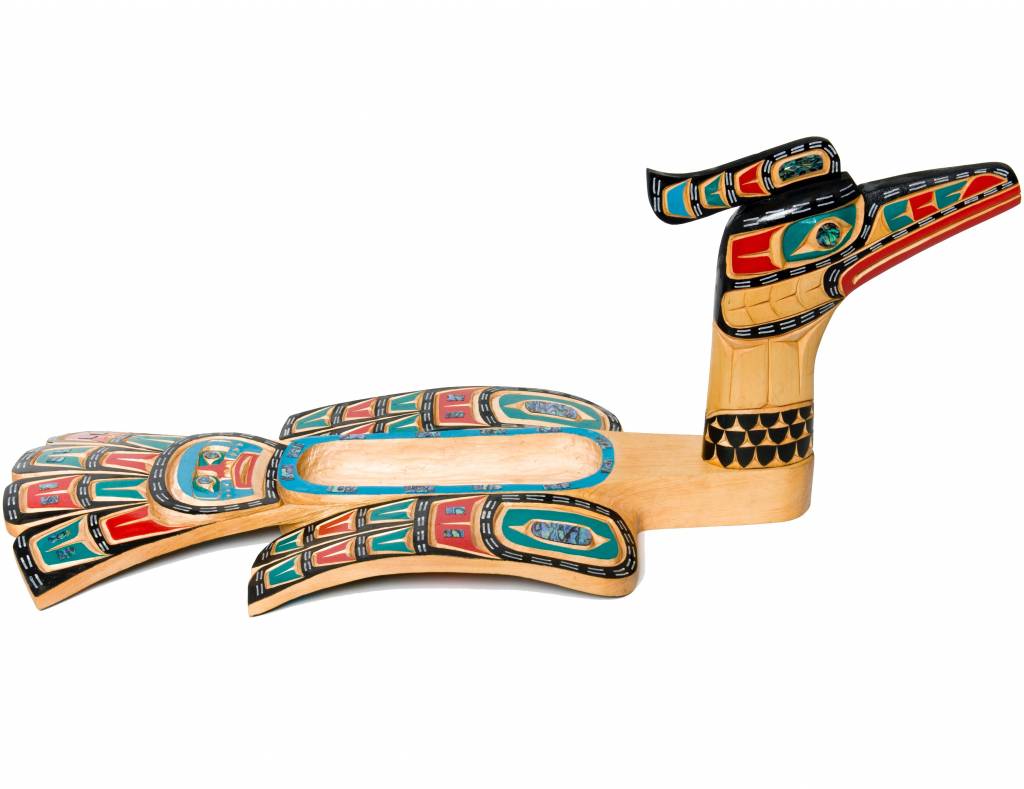 SOLD  Hand Carved Loon Bowl Set