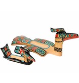 SOLD  Hand Carved Loon Bowl Set