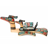 SOLD  Hand Carved Loon Bowl Set